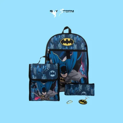Batman 5-Piece School Backpack Set for Kids